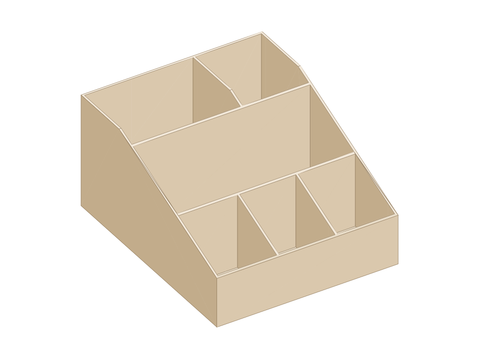 Preview of Six-bay desk organizer
