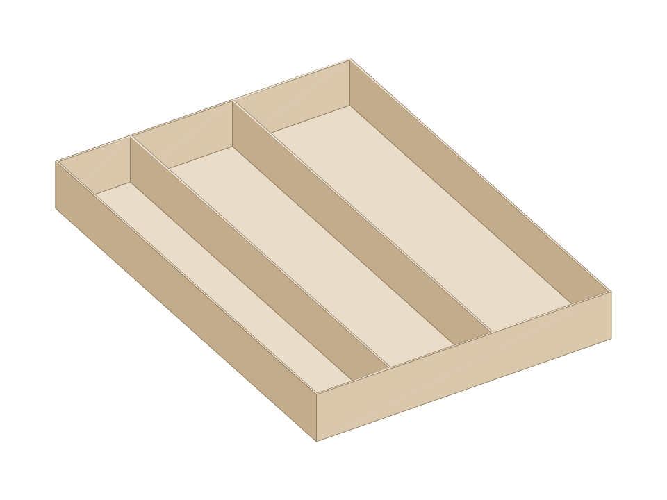 Preview of Three-bay utensil organizer