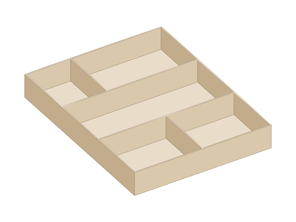Preview of Drawer organizers rendered example