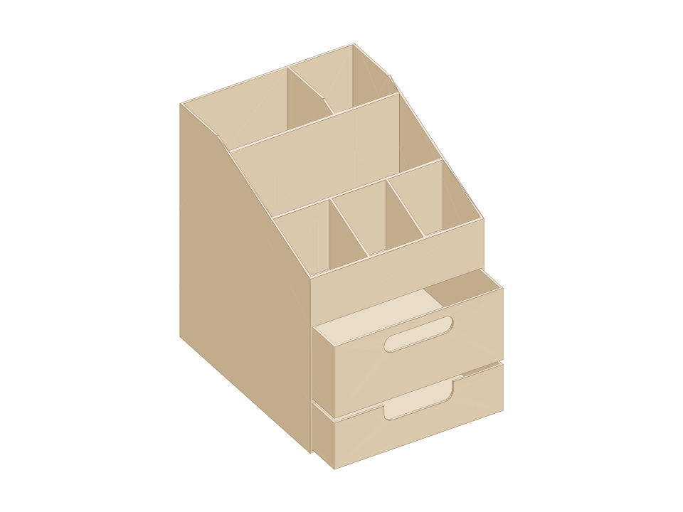Preview of Desk organizers rendered example
